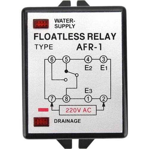 Liquid Water Level Control Sensor Switch Floatless Relay 8 Pin 220V AC AFR-1
