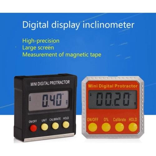 Electronic digital display inclinometer, level, angle meter