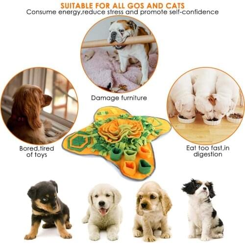Pet Dog Feeding Mat Game Mat Durable Interactive Dog Cat Rabbit Feeder Toys Encourages Natural Foraging Skills Stress Release