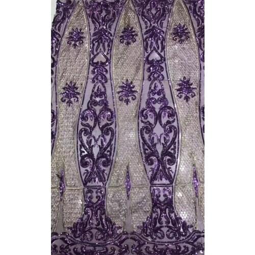 Good looking 6 colors newest embroidery mesh tulle african sequins lace fabric YG-545 for evening dress