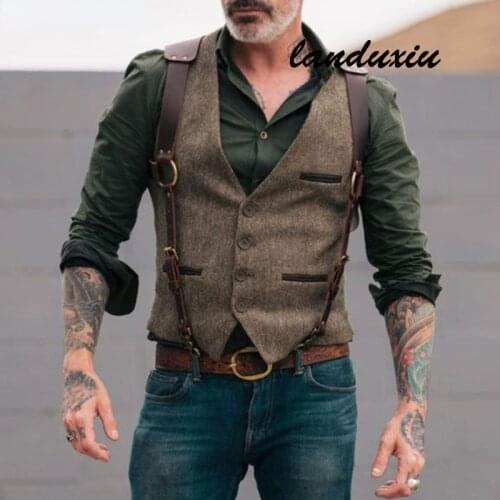 Мужские костюмные жилеты Landuxiu China At AliExpress