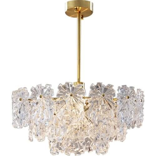 Led e14 Postmodern Gold Silver White Snowflake Designer Hanging Lamps Suspension Luminaire Lampen Pendant light For Foyer