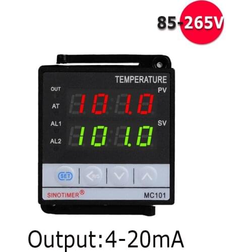 85~265V AC PT100 K Thermocouple Input 4-20mA Analog Output Digital PID thermostat Temperature Controller with Alarm