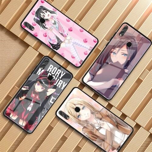 Sweet Anime Girl Comic Tempered Glass Phone Case For Huawei P20 P30 lite P20 P30 PRO MATE20 lite MATE20PRO Honor 10
