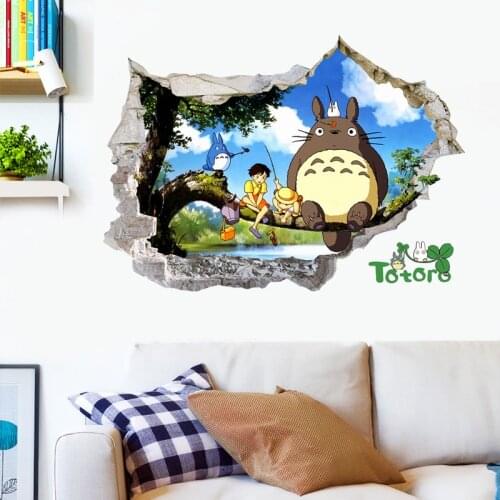 EWAYS Cartoon Games Theme Wall Sticker TOTORO Wall Sticker 9 Style and 2 Size Room Deorated Tools