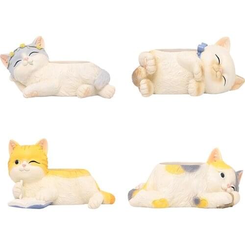 Cartoon Ceramic Flowerpot Succulent Planter Office Cute Green Plants Flower Pot For Garden Succulent Plant Pot Farmhouse Decor