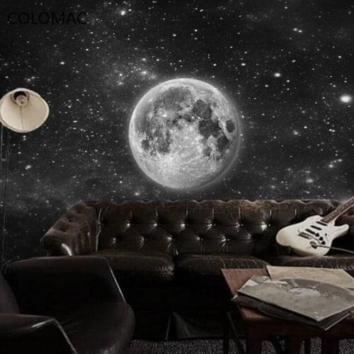 Colomac Custom Science Fiction Bedroom Wallpaper KOL Punch Card Selfie Hall Personality Mural Ceiling Stickers Drop Shopping