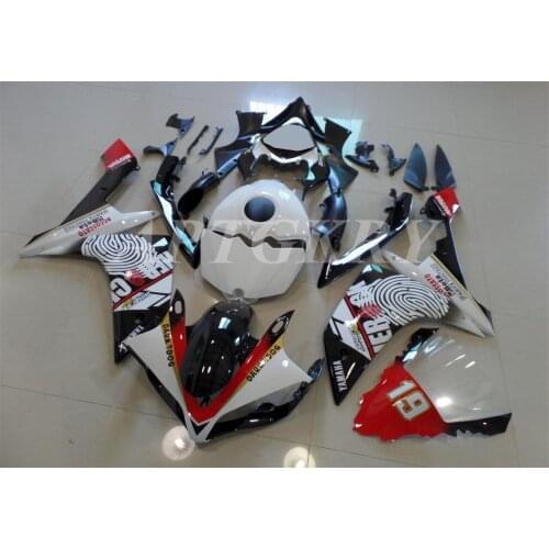 New ABS Plastic Shell Motorcycle Fairing kit Fit For YAMAHA YZF R1 2007 2008 YZF-R1 YZF 1000R Bodywork set Custom White Red
