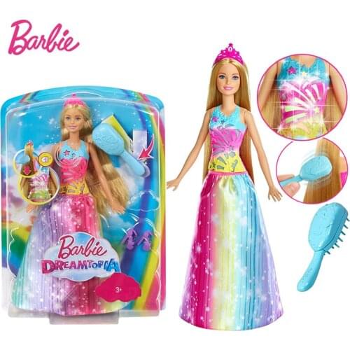 Original Brand Barbie Dolls Rainbow Lights Mermaid Doll Feature Mermaid Toys for Girl Birthday Present Girl Toys Gift Bonecas