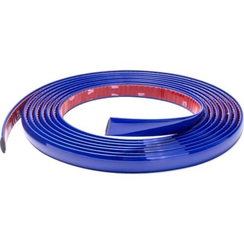 Blue Car Window Decoration Protector PVC Strip Chrome Styling Auto Window Edge Chrome-plated Moulding Trim Strip Automobiles