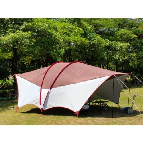 Ultra Large Double Poles Hobby Army Tent Awning Beach Sunshade Living Room Tent Cooking Accounting UV-Protection Awning Tent