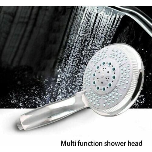 High Quality Five Modes Water Saving Round Shower Head ABS Hand Hold Rain Spray Shower Head Bathroom Accessories
