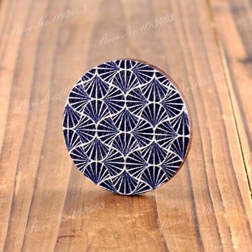 2Pcs 45mm 3D Embossed Big Round Coloured Drawing Wood Cut Pendant DIY make Brooch Necklaces-(WIB-3)