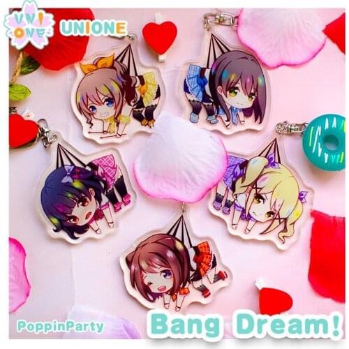 Anime BanG Dream! Arisa Ichigaya Tae Hanazono Cosplay Party Acrylic Keychain Charm Phone Pendant Keyring Prop Xmas Gifts Japan