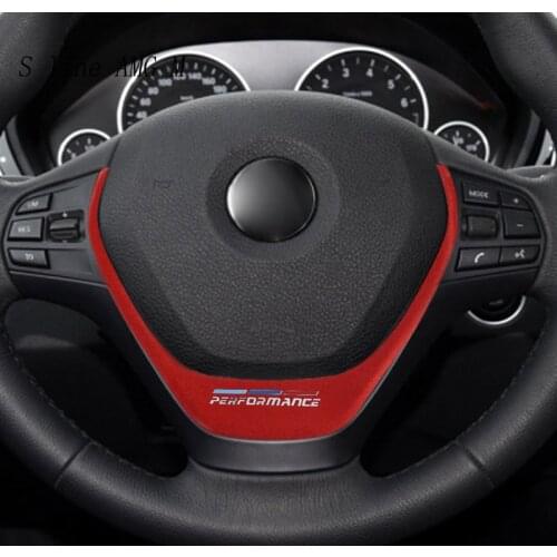 Auto Suede Car Wrapping ABS For BMW 3 4 Series 3GT F30 F32 F34 Steering Wheel Steering Buttons Covers For M Performance Stickers