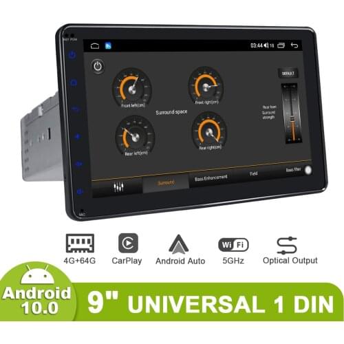 Autoradio Android 1 din Radio With Screen 9 inch Android 10 Central Multimedia Audio System GPS TV Digital Wireless Carplay 4G