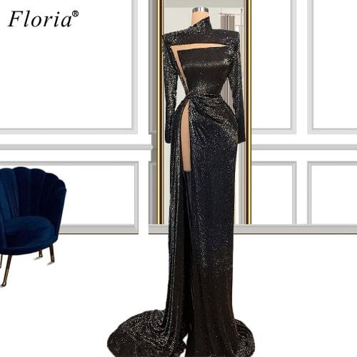 2020 Black Muslim Cocktail Dresses Long Mermaid Prom Party Dresses Women Party Night Robes De Cocktail 3 Designs Simple Gowns