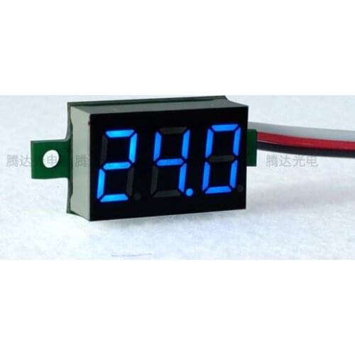 High quality 1pc Digital Voltmeter Blue display LED Voltage Meter DC0~40V 0.36 inch three Wires Mini Volt Meter