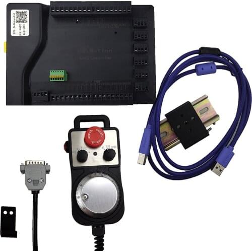 CNC High quality 6 axis MPG handwheel+ mach3 USB CNC 4/6 Axis Stepper Motor controller card Smooth Motion USB Breakout board 24V