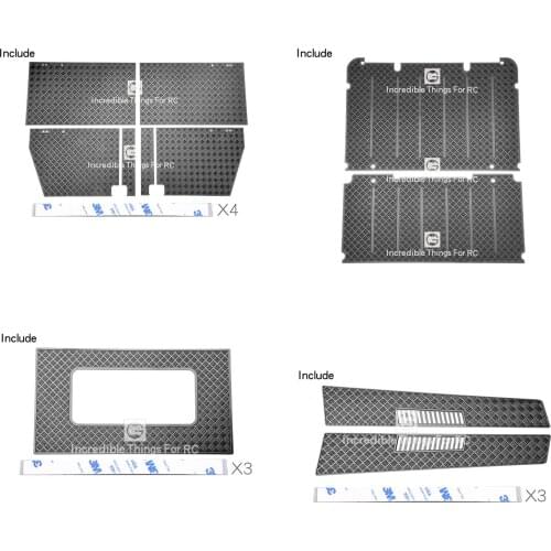 Luggage rack panel +anti skid dorr+skylight plate +engine inlet plate for 1/10 TRAXXASTRX-4 Defender rc car parts
