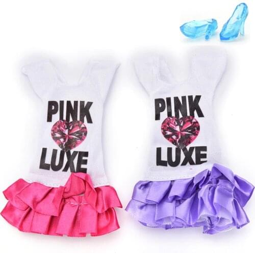 New Fashion Handmade Dresses Clothes For Barbie Doll Girls Gift Accessories Dolls Clothes Outfits Random Color 1PCS