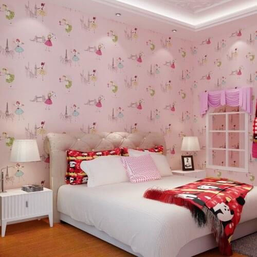 Beibehang Home decoration cartoon ballet pattern wallpaper blue pink yellow purple wallpaper boy girl warm kids room wallpaper