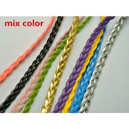 Wholesale price 10 meters PU braid leather cord 5mm fitting DIY bracelets necklaces Jewelry decorative accessories new style