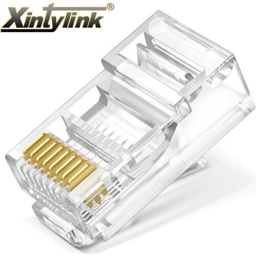 Xintylink rj45 connector plug cat5 cat5e male utp modular terminal 8p8c network lan internet ethernet cable rg rj 45 jack 6U