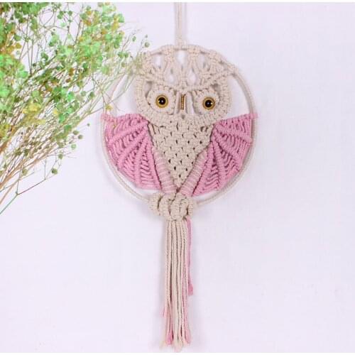 Nordic Owl Tapestry Hand-Woven Guesthouse Decoration Bedside Hallway Art Ornaments Bohemian Living Room Tapestry