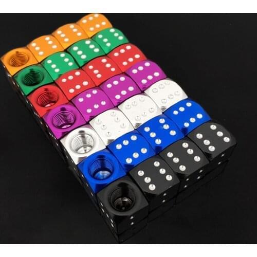 Universal Dice Valve Stem Caps Motorcycle Car Truck Bicycle Valve Cover Tire Air Cover Cycling Accessories Wheel Stem Tyre 4pcs