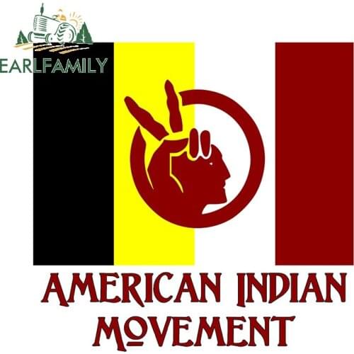 EARLFAMILY 13cm x 12.7cm for The American Indian Movement Vinyl Car Stickers ATV DIY Decal Waterproof Bumper Car Door Protector