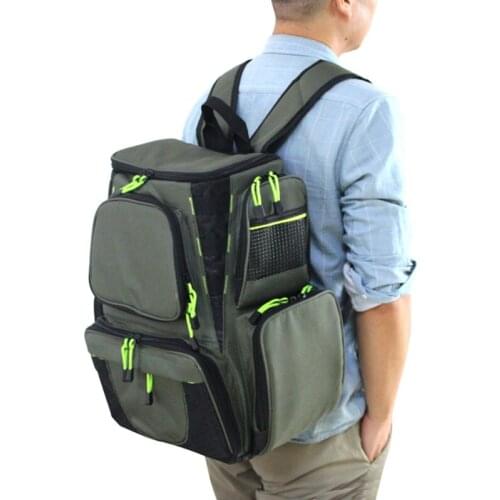 Large Capacity Fishing Tackle Bag Multifunctional Backpack 45*41*26cm Outdoor Sport Hiking Waterproof Fishing Bag X483
