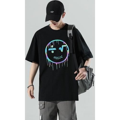 Japanese Street T-shirt Men Summer New Top Fashion 100% Cotton Breathable High Quality T-shirt Plus Size Hip Hop Print Tee