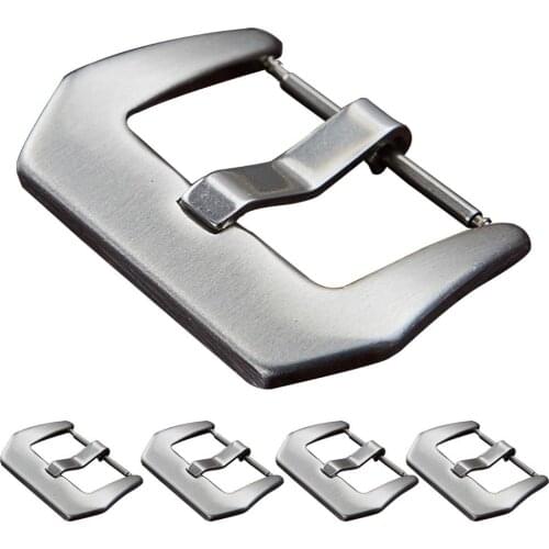 Simple 2pcs Watch Buckle 18mm 20mm 22mm 26mm Silver Color Stainless Steel Watchband Strap Clasp Buckle Wristwatch Accessory