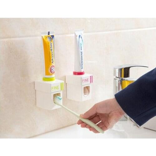 1PC Creative Automatic Lazy Toothpaste Dispenser Plastic Tooth Paste Squeezer Out Holder For Bathroom Shelf ENP 001