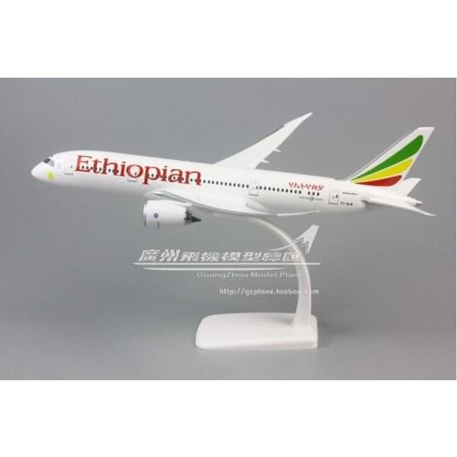 28cm Ethiopian Airlines Boeing B787 ET-ALM 1:200 Assembled Airplane Model for Aircraft Collector Plane Model