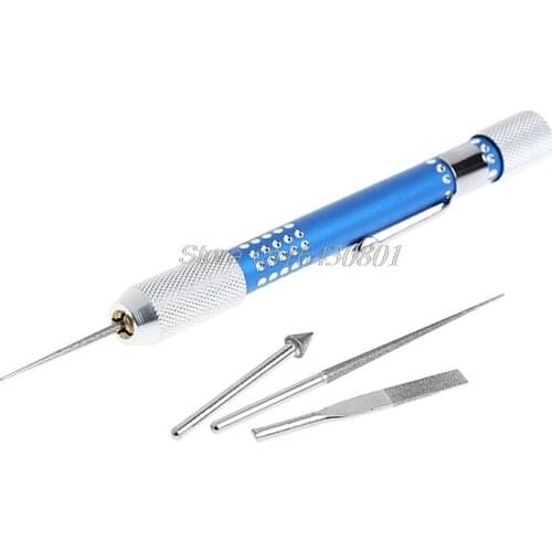 4 in 1 Mini Diamond Grit Sharpener Needle Set For Jewelry Wood Carving Tools S08 Wholesale&DropShip
