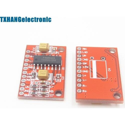 5PCS 2 Channels 3W Digital power PAM8403 Class D Audio Amplifier Board USB DC 5V