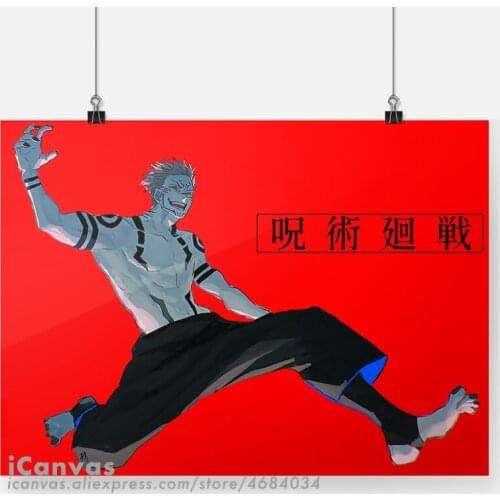 Sukuna Jujutsu Kaisen Anime Canvas Home Decor Painting Wall Art Decoration Prints Dorm Living Room Bedroom Poster