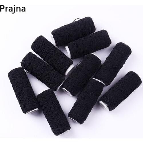 Prajna Elastic Thread Industrial Sewing Machine Thread Black Elastic Thread For Bracelets Beading DIY Sewing Supplies 10Roll/Set