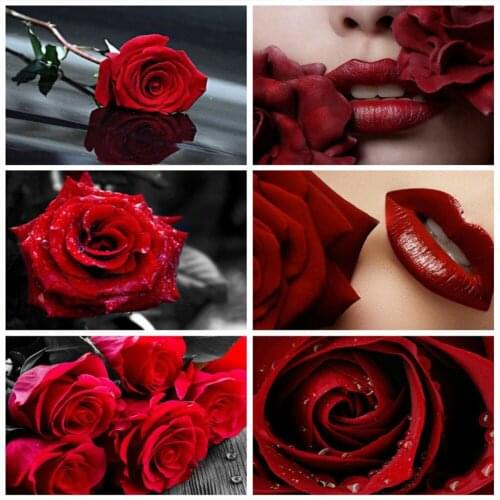 EverShine Diamond Mosaic Rose Cross Stitch Kits Diamond Embroidery Flowers Rhinestones Art Painting Handmade Hobby Home Decor