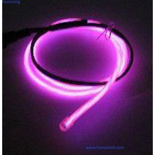 High Brightness Flexible 3M Length Purple Color Diameter 2.3mm Wire EL With DC3v Inverter