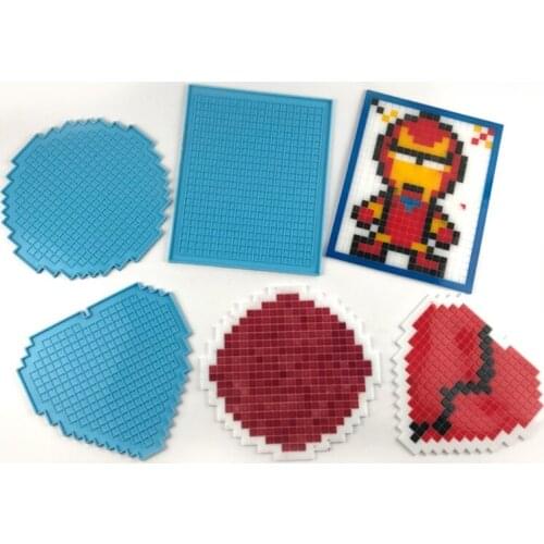 Pixel Puzzle Coaster Epoxy Resin Mold Cup Mat Tray Plate Casting Silicone Mould DIY Crafts Jewelry Home Decorations Tool