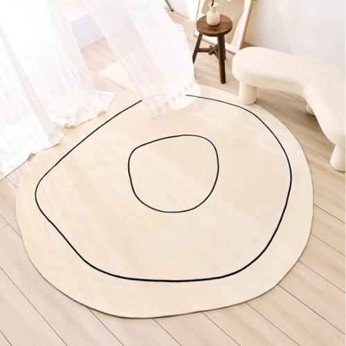 Japanese Style Carpet Modern Art Decor Rug For Girl Bedroom Kid Room Tent Mat Nordic Simple Line Pattern Carpet Home Living Room