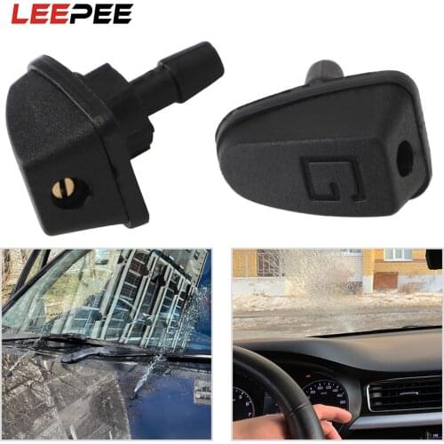 LEEPEE 2 Pcs/SetWiper Nozzle Washer Jet Nozzles Car Wiper Washer Outlet Water Fan Spout Cover Universal Car Front Windshield
