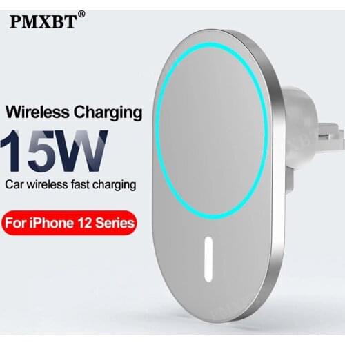 Magnetic Car Wireless Charger Phone Holder Magnet Mount Mobile Cell Phone Stand Air Vent GPS Support For iPhone 12 Pro Max Mini