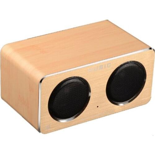 Mini-Portable Wooden Wireless Bluetooth Speaker HIFI Hi-Fi Audio Dual support for TF card/hearing aid Hands-free Low Speaker MP3