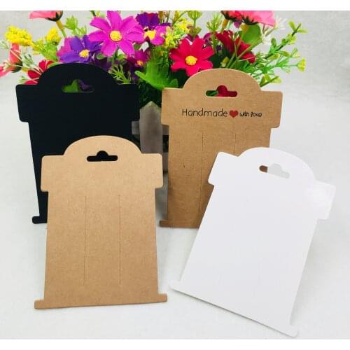 Fashion Jewelry Hairpin Displays Irregular Shape Kraft Card Paper Hair Accessories and Brooch Packaging Cards 50pcs/lot