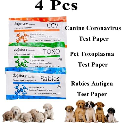 4PCS Disposable Canine Puppy Pet Dog CCV TOXO Toxoplasma Rabies Antigen Rapid Test Kit Strip Accurate Clinic Home Use Alaska
