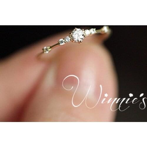 CUTEECO New Fashion Simple Crystal Brand Rings For Women Gold/Silver Color Female Ring Party Wedding Jewelry Wholesale
